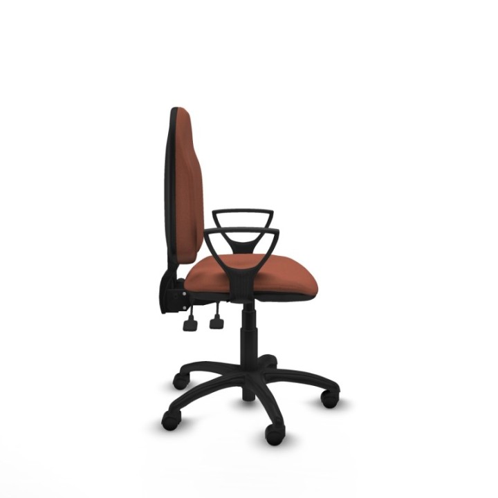 Algarra AS bali marrón brazos fijos base poliamida ruedas nailon 50mm