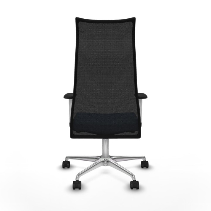 Albacete malla sincro malla negra bali azul cielo brazos blancos base aluminio ruedas 65 mm nailon