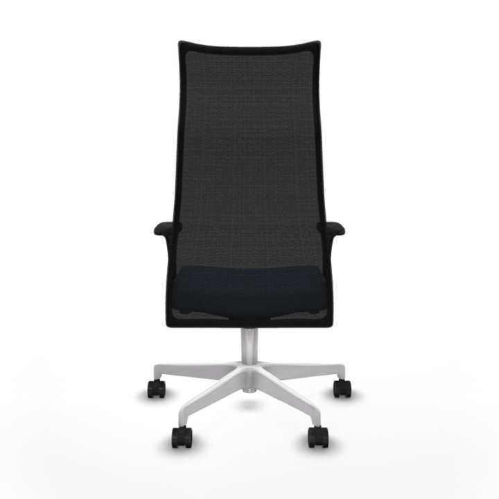 Albacete malla sincro malla negra bali azul cielo brazos 1D base blanca ruedas 65 mm nailon