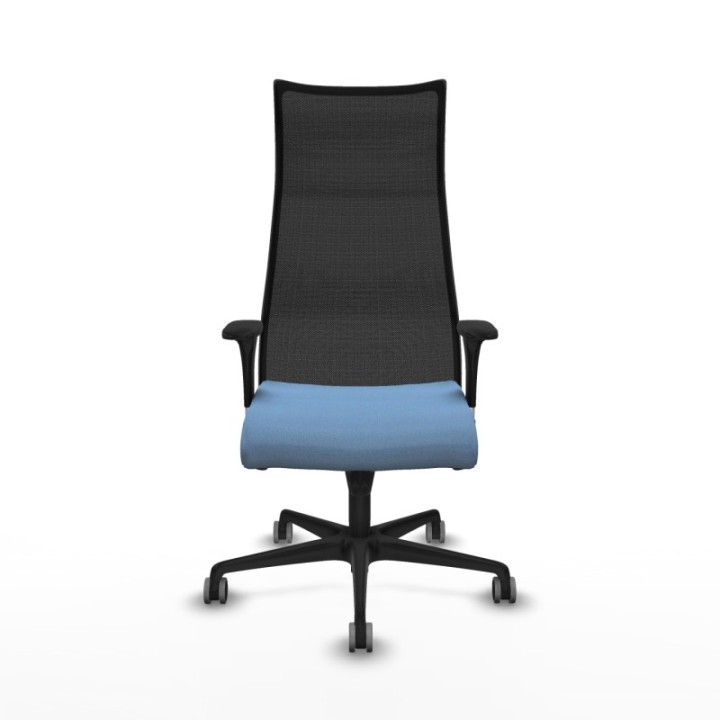 Albacete malla sincro malla negra bali azul cielo brazos 1D base nailon ruedas 65mm engomadas