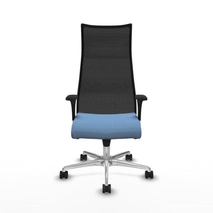 Albacete malla sincro malla negra bali azul cielo brazos 1D base aluminio ruedas 65 mm nailon