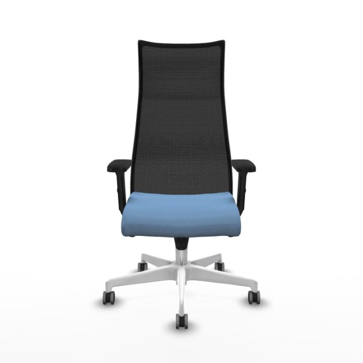 Albacete malla sincro malla negra bali azul cielo brazos 2D base blanca ruedas 65mm engomadas