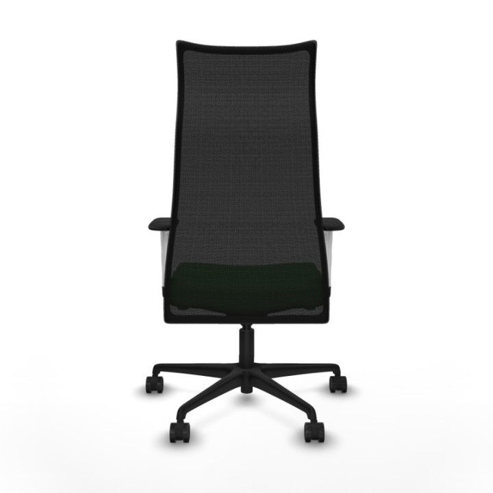 Albacete malla sincro malla negra bali verde brazos blancos base nailon ruedas 65 mm nailon