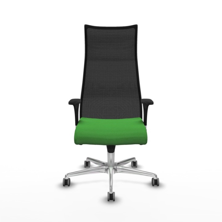 Albacete malla sincro malla negra bali verde brazos 1D base aluminio ruedas 65mm engomadas