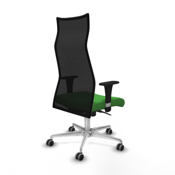 Albacete malla sincro malla negra bali verde brazos 1D base aluminio ruedas 65mm engomadas