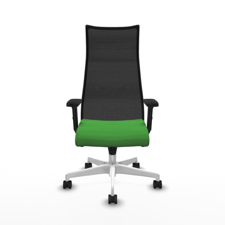 Albacete malla sincro malla negra bali verde brazos 2D base blanca ruedas 65 mm nailon