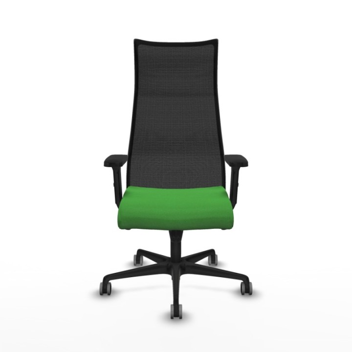 Albacete malla sincro malla negra bali verde brazos 2D base nailon ruedas 65mm engomadas