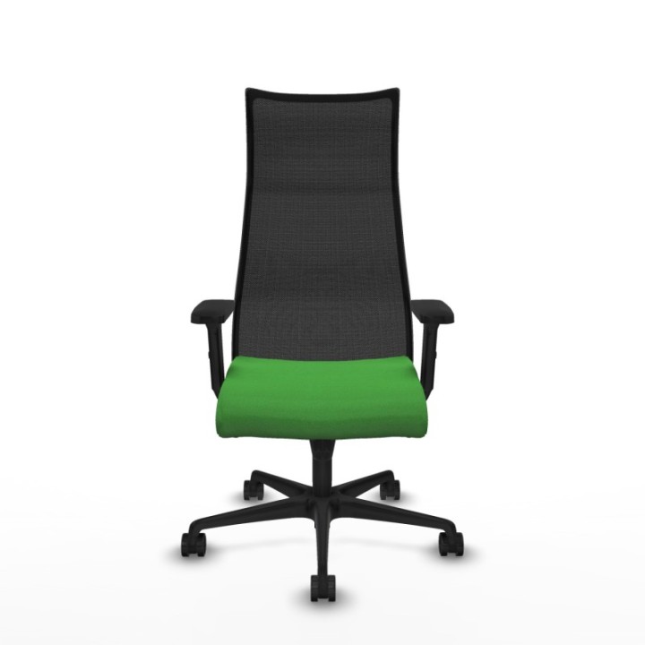 Albacete malla sincro malla negra bali verde brazos 2D base nailon ruedas 65 mm nailon