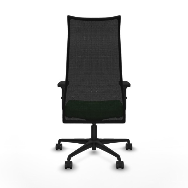 Albacete malla sincro malla negra bali verde brazos 2D base nailon ruedas 65 mm nailon