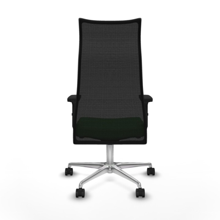 Albacete malla sincro malla negra bali verde brazos 2D base aluminio ruedas 65 mm nailon