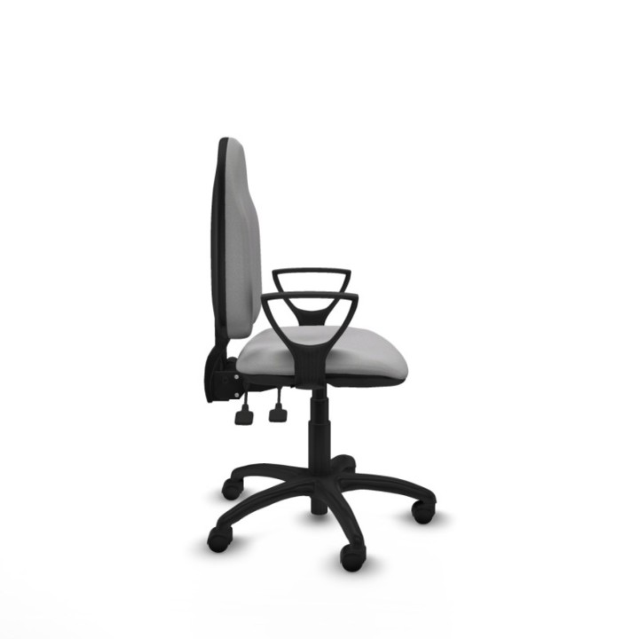 Algarra AS bali gris claro brazos fijos base poliamida ruedas nailon 50mm