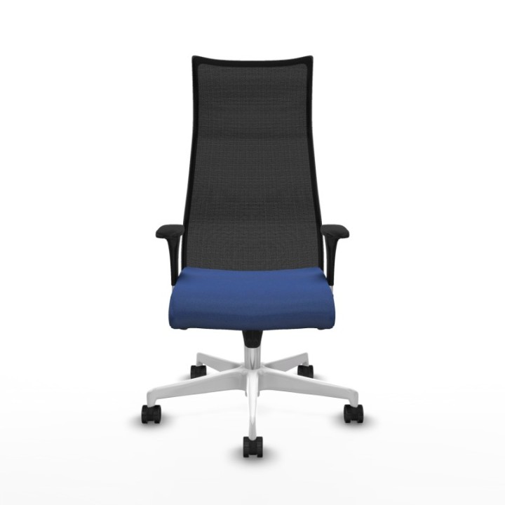 Albacete malla sincro malla negra bali azul marino brazos 1D base blanca ruedas 65 mm nailon