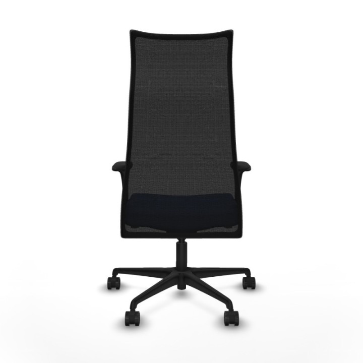 Albacete malla sincro malla negra bali azul marino brazos 1D base nailon ruedas 65 mm nailon