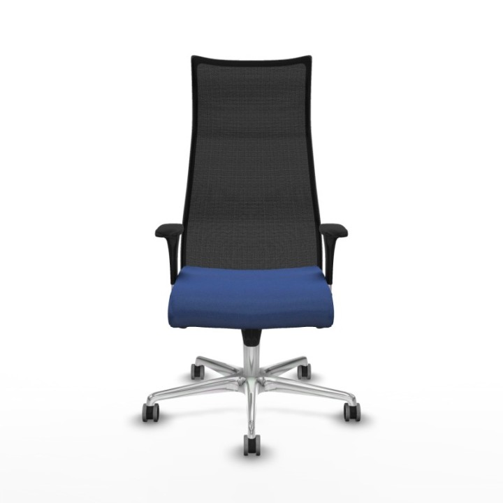 Albacete malla sincro malla negra bali azul marino brazos 1D base aluminio ruedas 65mm engomadas