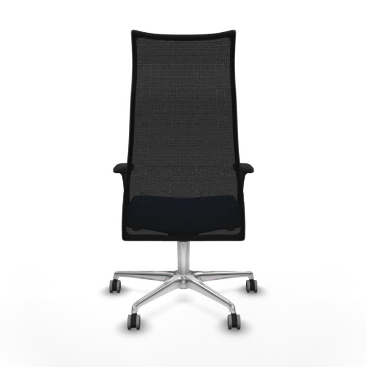 Albacete malla sincro malla negra bali azul marino brazos 1D base aluminio ruedas 65mm engomadas