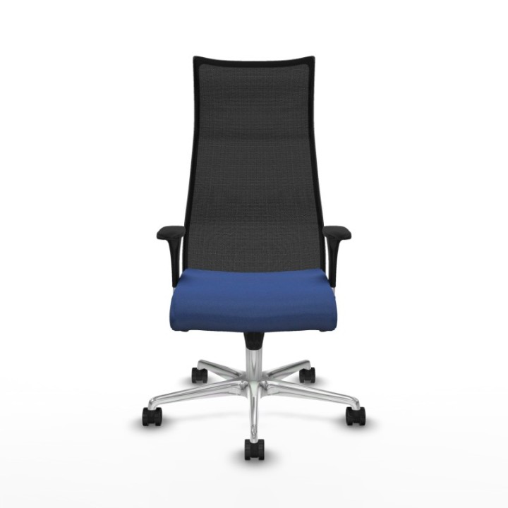 Albacete malla sincro malla negra bali azul marino brazos 1D base aluminio ruedas 65 mm nailon