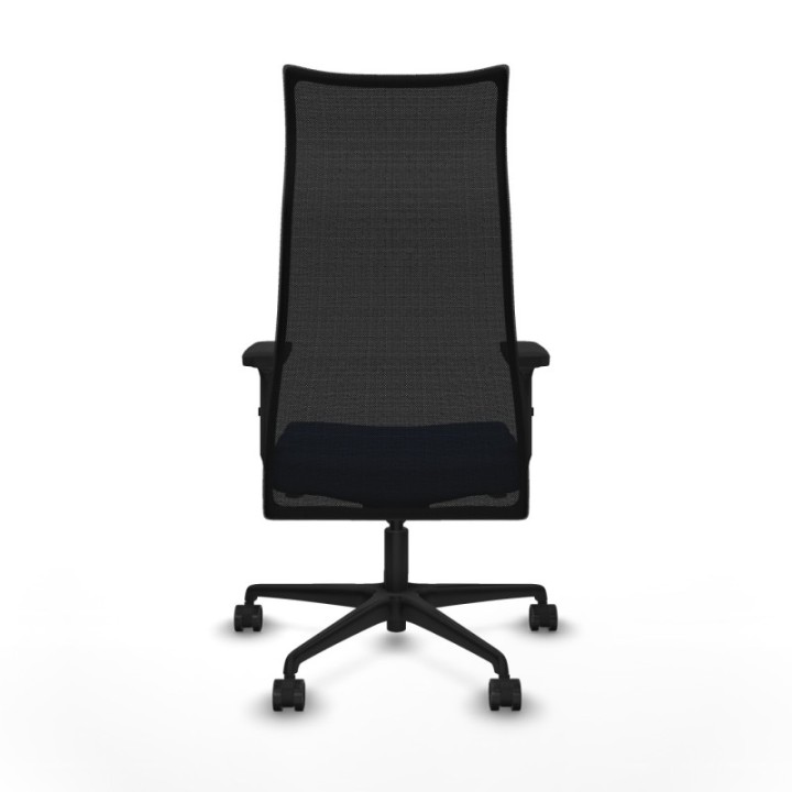 Albacete malla sincro malla negra bali azul marino brazos 2D base nailon ruedas 65 mm nailon