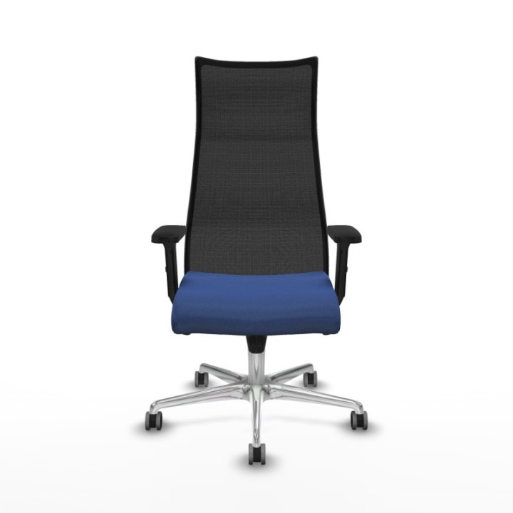 Albacete malla sincro malla negra bali azul marino brazos 2D base aluminio ruedas 65mm engomadas