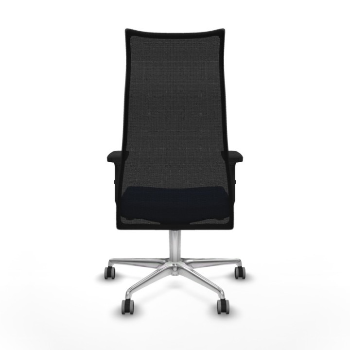 Albacete malla sincro malla negra bali azul marino brazos 2D base aluminio ruedas 65mm engomadas