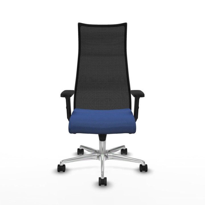 Albacete malla sincro malla negra bali azul marino brazos 2D base aluminio ruedas 65 mm nailon