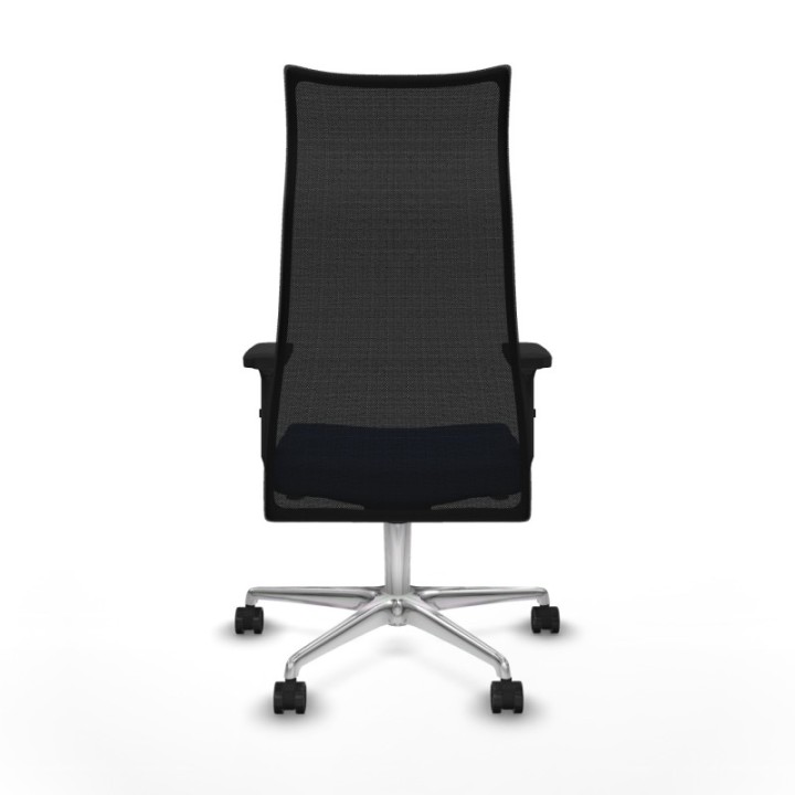 Albacete malla sincro malla negra bali azul marino brazos 2D base aluminio ruedas 65 mm nailon