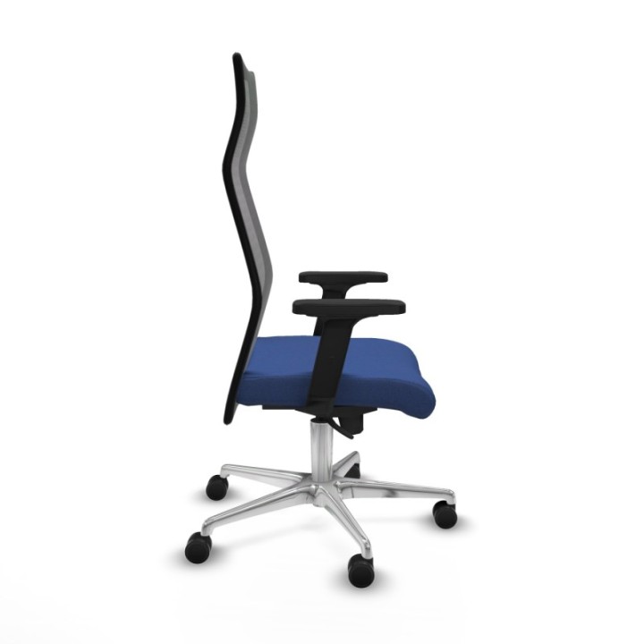 Albacete malla sincro malla negra bali azul marino brazos 2D base aluminio ruedas 65 mm nailon