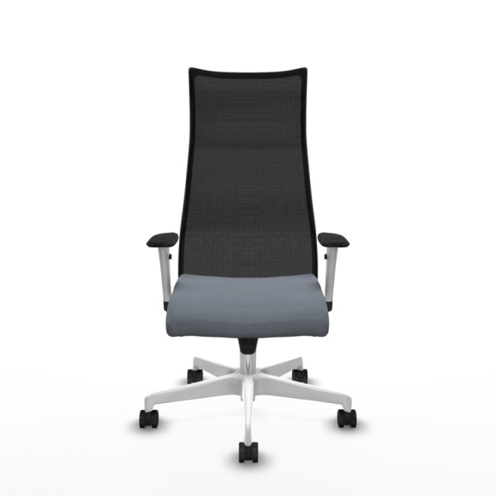 Albacete malla sincro malla negra bali gris brazos blancos base blanca ruedas 65 mm nailon