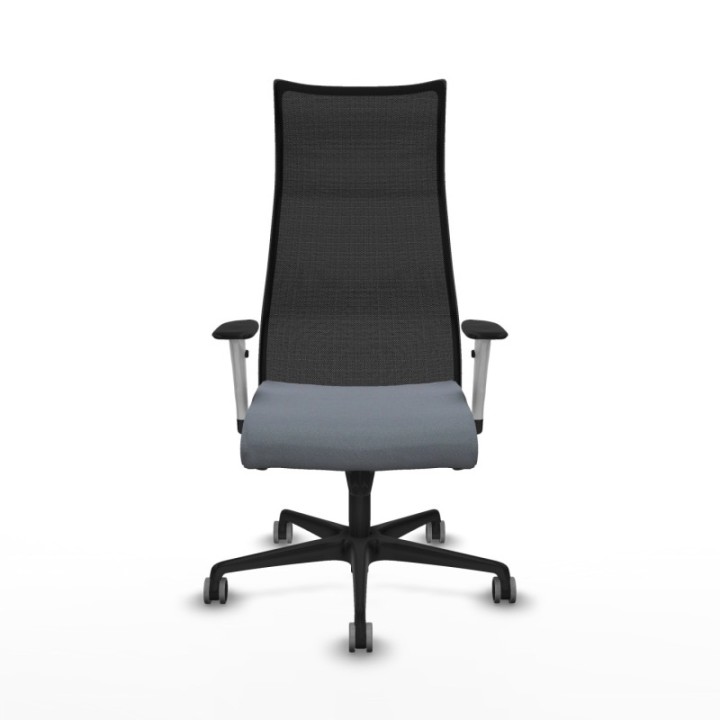 Albacete malla sincro malla negra bali gris brazos blancos base nailon ruedas 65mm engomadas