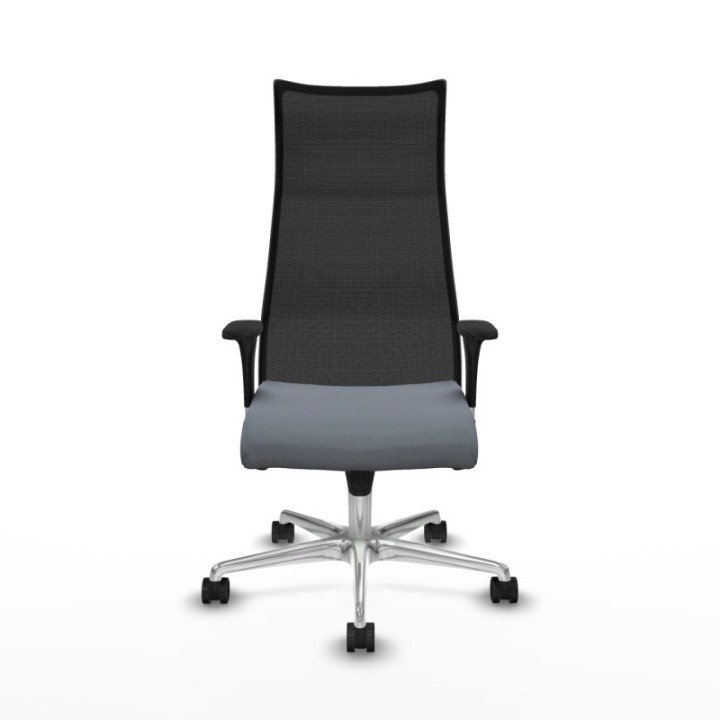 Albacete malla sincro malla negra bali gris brazos 1D base aluminio ruedas 65 mm nailon