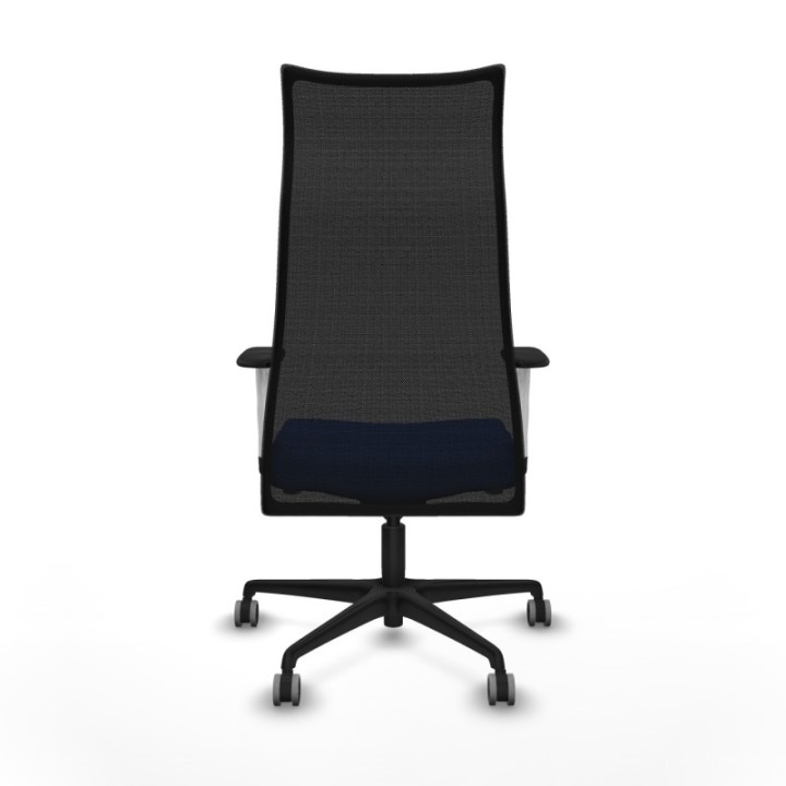 Albacete malla sincro malla negra bali azul brazos blancos base nailon ruedas 65mm engomadas