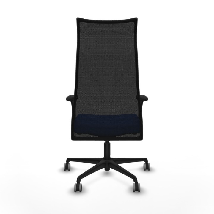 Albacete malla sincro malla negra bali azul brazos 1D base nailon ruedas 65mm engomadas