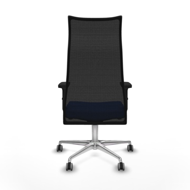 Albacete malla sincro malla negra bali azul brazos 2D base aluminio ruedas 65mm engomadas