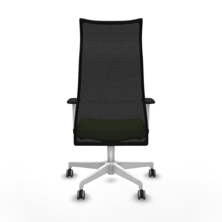 Albacete malla sincro malla negra bali pistacho brazos blancos base blanca ruedas 65mm engomadas