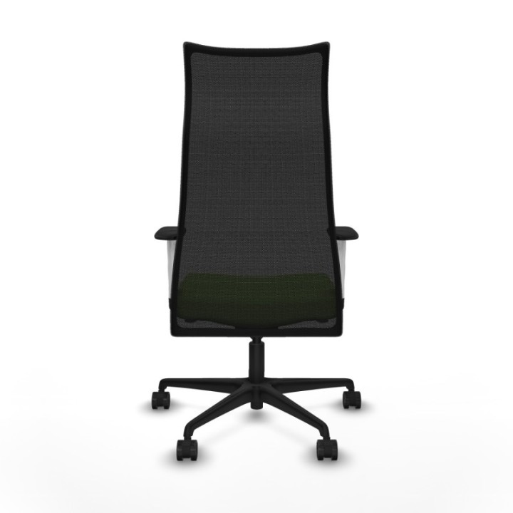 Albacete malla sincro malla negra bali pistacho brazos blancos base nailon ruedas 65 mm nailon