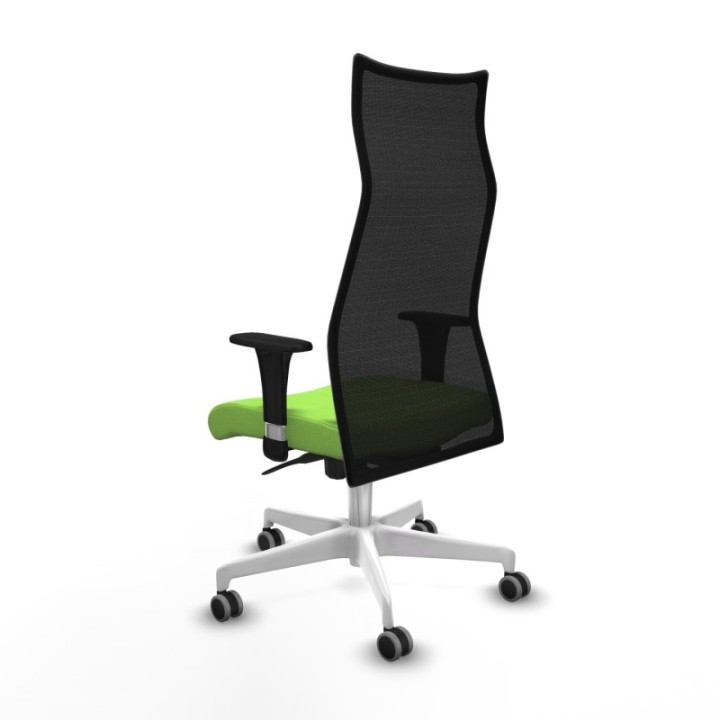 Albacete malla sincro malla negra bali pistacho brazos 1D base blanca ruedas 65mm engomadas