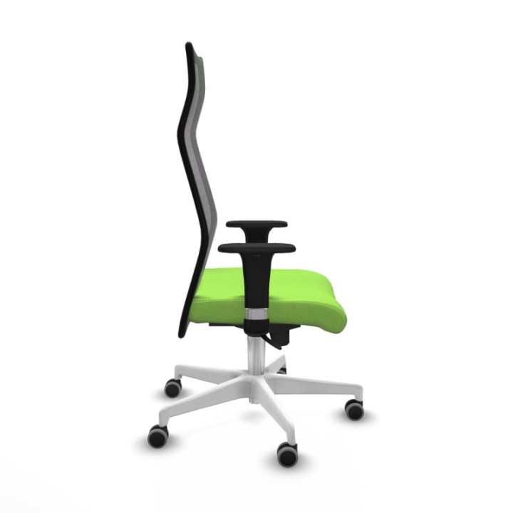 Albacete malla sincro malla negra bali pistacho brazos 1D base blanca ruedas 65mm engomadas