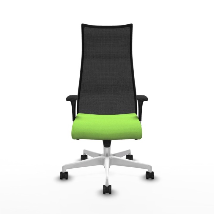 Albacete malla sincro malla negra bali pistacho brazos 1D base blanca ruedas 65 mm nailon