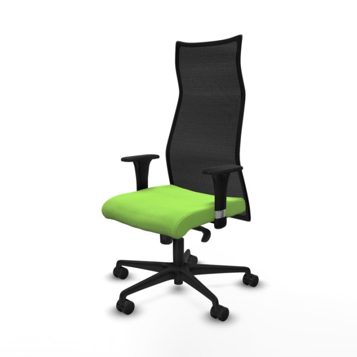 Albacete malla sincro malla negra bali pistacho brazos 1D base nailon ruedas 65 mm nailon