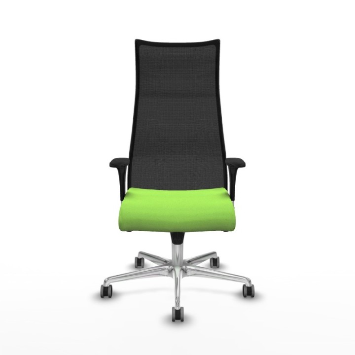 Albacete malla sincro malla negra bali pistacho brazos 1D base aluminio ruedas 65mm engomadas