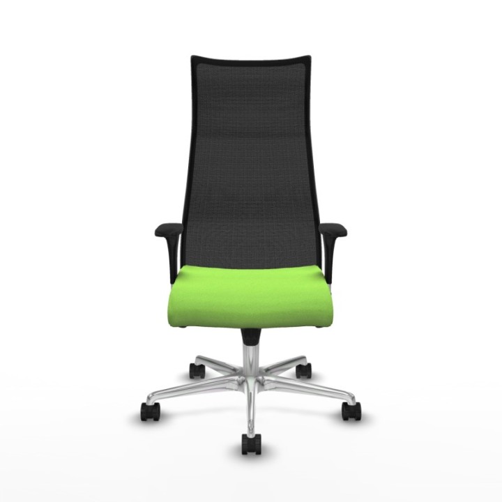 Albacete malla sincro malla negra bali pistacho brazos 1D base aluminio ruedas 65 mm nailon