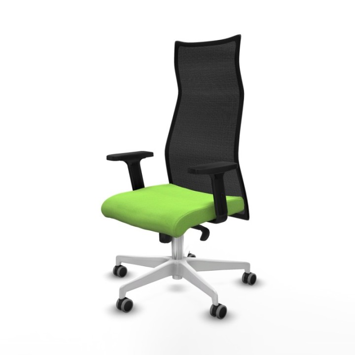 Albacete malla sincro malla negra bali pistacho brazos 2D base blanca ruedas 65mm engomadas