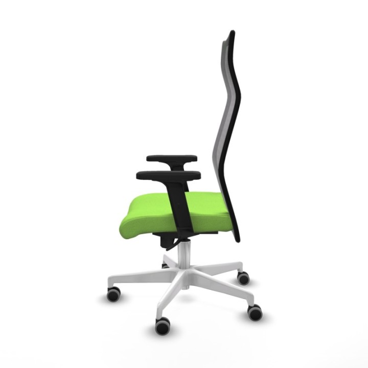 Albacete malla sincro malla negra bali pistacho brazos 2D base blanca ruedas 65mm engomadas