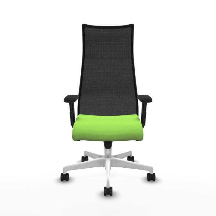 Albacete malla sincro malla negra bali pistacho brazos 2D base blanca ruedas 65 mm nailon