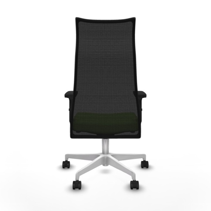 Albacete malla sincro malla negra bali pistacho brazos 2D base blanca ruedas 65 mm nailon