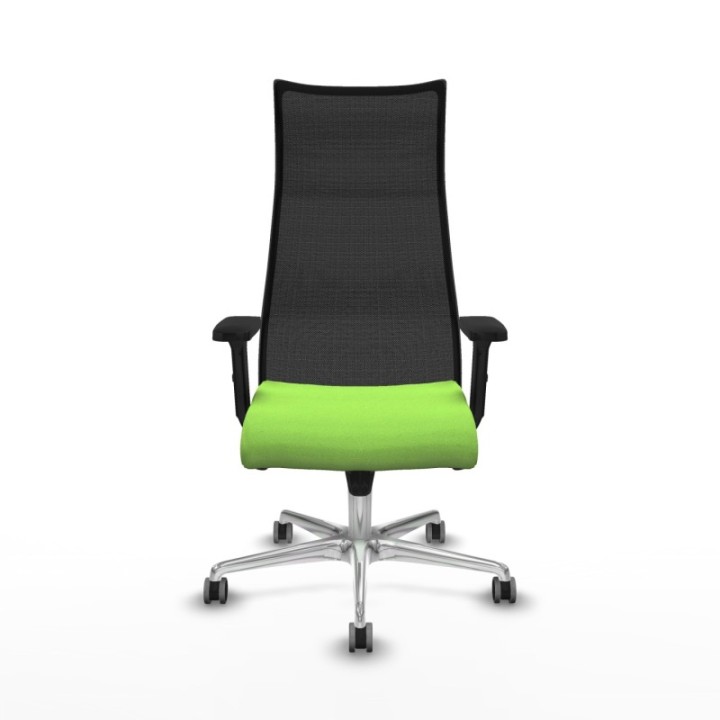 Albacete malla sincro malla negra bali pistacho brazos 2D base aluminio ruedas 65mm engomadas