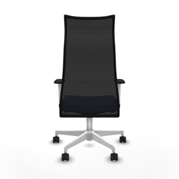 Albacete malla sincro malla negra bali azul claro brazos blancos base blanca ruedas 65 mm nailon