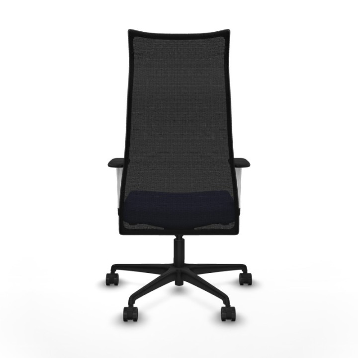 Albacete malla sincro malla negra bali azul claro brazos blancos base nailon ruedas 65 mm nailon