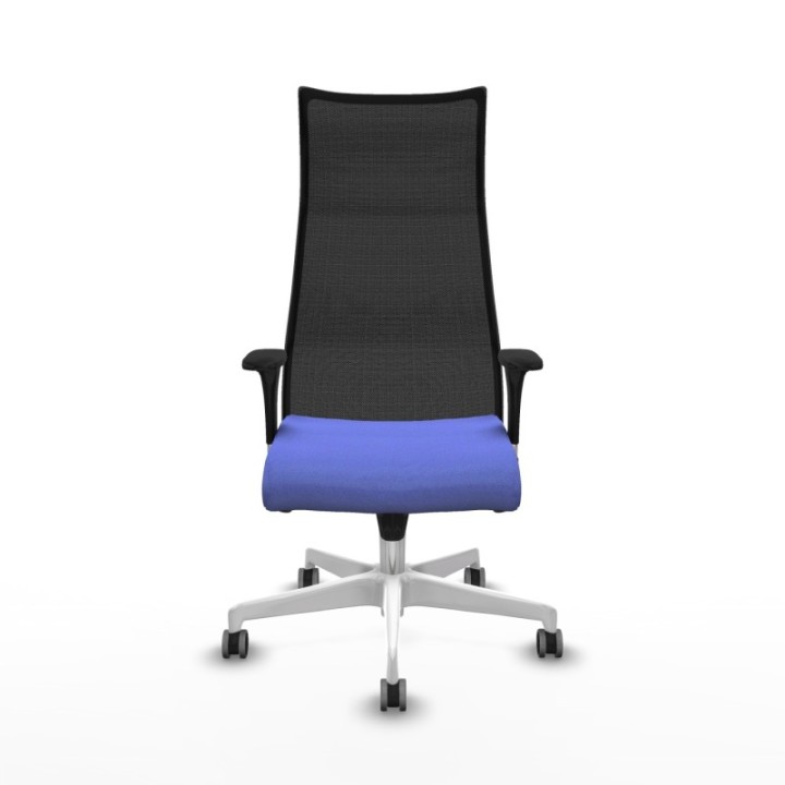 Albacete malla sincro malla negra bali azul claro brazos 1D base blanca ruedas 65mm engomadas