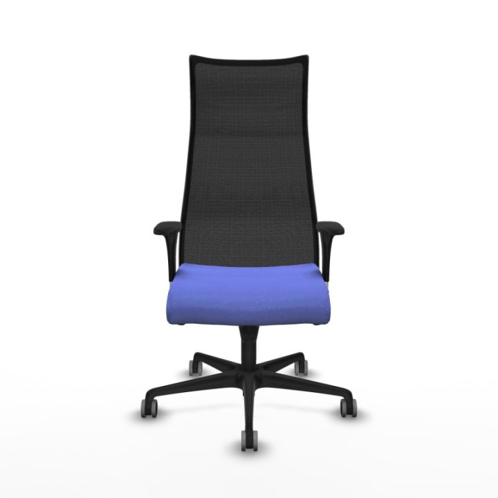 Albacete malla sincro malla negra bali azul claro brazos 1D base nailon ruedas 65mm engomadas