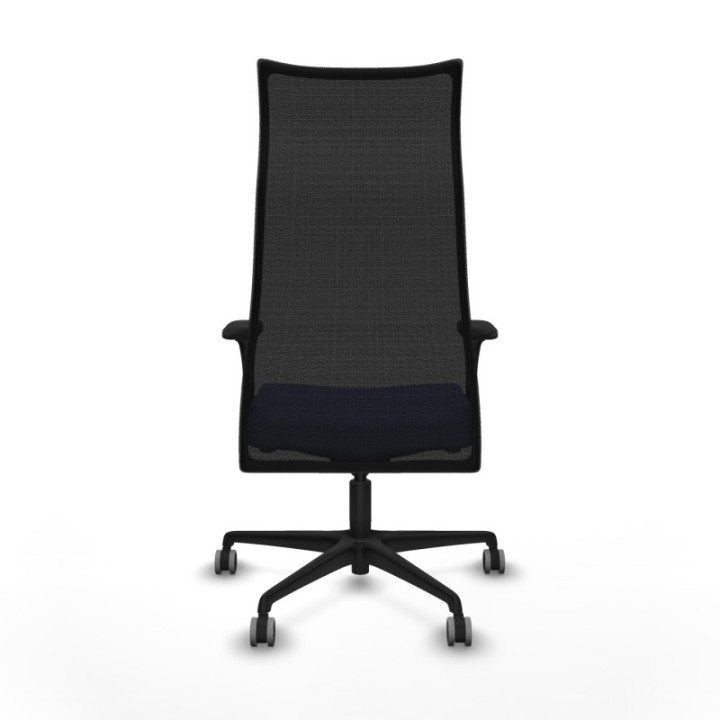 Albacete malla sincro malla negra bali azul claro brazos 1D base nailon ruedas 65mm engomadas